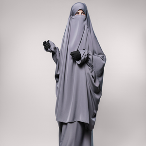 Jilbab de Dos Piezas Hecho a Mano con Tela Suave, Largo hasta el Suelo, de Poliéster, para Mujeres Musulmanas, Ropa Islámica Modesta, Calidad de Exportación al por Mayor - Product Image 1