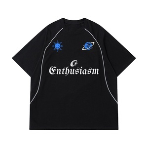 Por encargo transpirable verano al por mayor pesado de gran tamaño de algodón camiseta unisex con su propio logotipo - Product Image 3