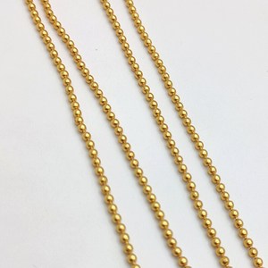Cadena de Bolas de 2 mm en Cobre Chapado en Oro, Plata y Oro Rosa para la Fabricación de Joyas, 1 Metro de Largo - Product Image 2