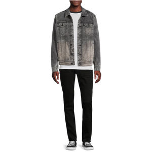 Top Quality Luxury Denim Jacket Stylish Men Full Sleeve Washed Jeans <b>Button</b> Up Vintage Street Wear Custom Jacket For Me - Product Image 6