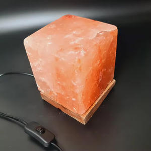 Lampe en forme de cube de sel naturel de l'Himalaya OEM avec style de fleurs sculptées pour la maison ou le bureau Conçu pour votre propre style - Product Image 6