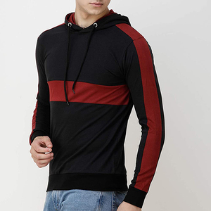 Sweat-shirt à capuche personnalisé pour hommes avec logo personnalisé de couleur unie en polyester/coton - Product Image 6