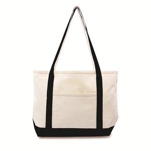 Sac de plage pour femme en toile de coton Style robe bohème vintage Portable à la mode avec fermeture à glissière pour les saisons d'été et d'hiver - Product Image 1