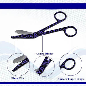 Ciseaux à pansements en acier inoxydable JACKBILLY 5,5 pouces + Ciseaux à sutures certifiés MOL 4,5 pouces Ensemble de 2 pour l'entraînement à l'élimination des sutures - Product Image 3