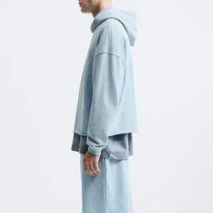 เสื้อฮู้ดแบบสวมหัวมีฮู้ดสำหรับผู้ชายผ้าคอตตอน100% 500กรัมโอเวอร์ไซส์ - Product Image 3