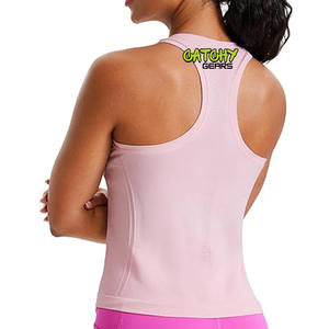 Hauts d'entraînement à séchage rapide pour femmes Racerback coupe ample débardeurs maille Yoga chemises athlétique course débardeurs sans manches vêtements de sport - Product Image 4