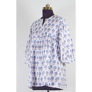 Vestido de algodón floral estampado a mano para mujer, ideal para fiestas. - Product Image 3