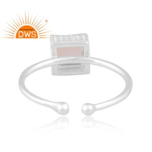 การออกแบบล่าสุดปรับเงินสเตอร์ลิงธรรมชาติเอธิโอเปียโอปอลพลอยตารางการออกแบบปรับแหวนผู้ผลิตเครื่องประดับที่กำหนดเอง - Product Image 4