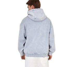 เสื้อฮู้ดดี้โอเวอร์ไซส์ทรงยาว ปักโลโก้แบบแอซิดวอช โลโก้สั่งทำพิเศษ สำหรับผู้ชาย ทนทาน ระบายอากาศได้ดี ผลิตโดย HI 2026 - Product Image 3