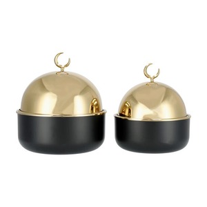 Meilleures ventes Couvercle de chauffe-plats en acier inoxydable de qualité supérieure noir de 30cm de diamètre Maison écologique Hôtel Restaurant - Product Image 5