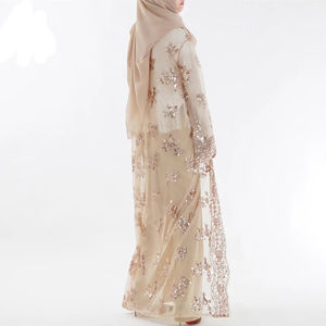 Thobe / Thawb Robe abaya décontractée en polyester pour femmes musulmanes Robe nationale indienne pakistanaise pour dames Vêtements Service OEM - Product Image 4