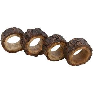 Rond de serviette en bois artisanal de luxe classique pour table à manger de style ferme rustique hôtel restaurant fête de mariage - Product Image 3