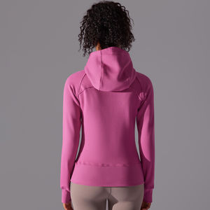 Pull à col roulé personnalisé en polaire pour femmes, haut épais, automne hiver, sweat à capuche chaud à fermeture éclair de haute qualité, vêtements pour femmes - Product Image 5
