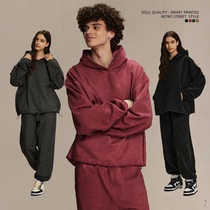 Sudadera básica de marca de moda de estilo americano de alta calidad 2025 con algodón GSM personalizado mezclado con teñido sucio y diseño de colores mezclados - Product Image 2