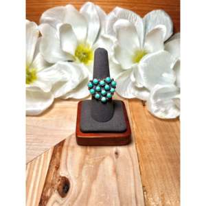 Navajo-<b>Crafted</b> Cultural Collectible Ring Red Skin Turquoise & Sterling Silver Size 8.75 - Product Image 1