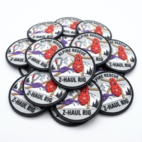 En gros : Patchs PVC découpés au laser, Badges industriels métalliques découpés, Emblèmes ronds en silicone pour la fabrication d'acier et les vêtements de travail, Direct