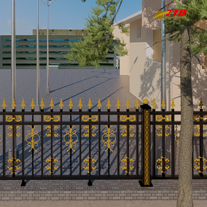 Valla de metal moderna con paneles de privacidad y detalles decorativos perfectos para la seguridad al aire libre y la mejora del paisaje - Product Image 2