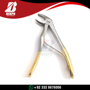 Pinzas de Extracción Dentales de Acero Inoxidable de Alta Calidad, Instrumentos Quirúrgicos Dentales Chapados en Oro de Bexpo International - Product Image 5