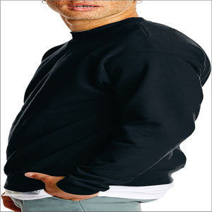 เสื้อสเวตเตอร์คอกลมสำหรับผู้ชายเสื้อสเวตเตอร์มีฮู้ดแบบเรียบน้ำหนักปานกลางแบบสวมสบายผลิตจากโรงงาน - Product Image 3