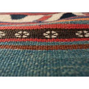 Alfombras de Lana a Rayas 3D Nayaab en Rojo y Naranja Paem-886 para Decoración de Sala de Estar, Alfombra de Yute de Tejido Plano - Product Image 3