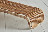 Chaise longue en rotin vintage scandinave pour chambre à coucher - Design moderne réglable et respectueux de l'environnement