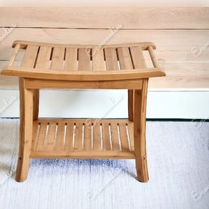 Rotin pouf pied tabouret ferme vanité tabouret avec pieds en bois massif repose-pieds escabeau pour salon os incrustation Console - Product Image 2