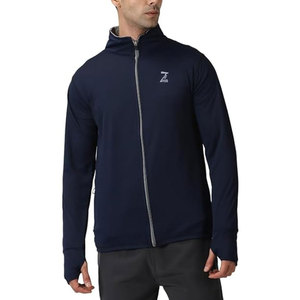 Chaquetas de gimnasio para deportes de invierno para hombre con logotipo frontal con cremallera, transpirables y ecológicas, personalizables para correr y hacer ejercicio - Product Image 1