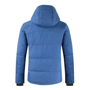 Veste d'hiver en duvet à bulles personnalisée pour hommes Manteau bouffant Veste d'hiver à capuche légère et de qualité supérieure avec fermeture éclair - Product Image 2