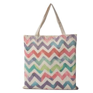 Sacs fourre-tout en toile polyester blancs vierges SILKZON INDUSTRY pour sublimation, impression de logo personnalisé, réutilisables, avec bandoulière promotionnelle - Product Image 1