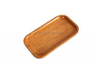 100% plateau de service en bois naturel de qualité supérieure plateau décoratif de forme ovale pour un usage domestique et élégant plateau de service de nourriture