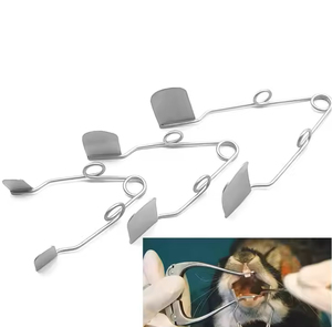 Dilatateur buccal vétérinaire pour lapins et rongeurs, ouvre-bouche en acier inoxydable pour soins dentaires des petits animaux - Product Image 1