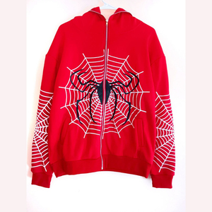 Unisex Spider Hoodie <b>Jacket</b> with Zipper Personalized Printing Service - Product Image 3