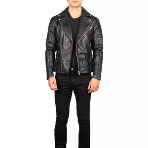 Veste en cuir véritable pour homme PUFFIN SPORTS, automne-hiver, style streetwear, écologique, respirante, meilleures vestes pour homme - Product Image 5