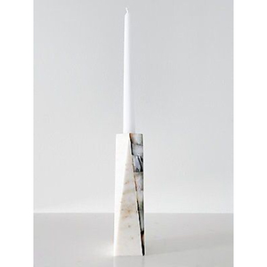 Lot de 2 bougeoirs en marbre blanc de qualité supérieure bougeoir en marbre blanc design vintage bougeoir en marbre - Product Image 5