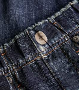 Pantalon en jean imprimé personnalisé pour femmes avec fermeture à bouton Taille moyenne devant plat Relax Fit-Poches extérieures bleues pour l'hiver - Product Image 5