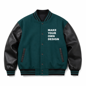 CUSTOM OEM ODM VARSITY <b>JACKET</b> PREMIUM MELTON WOOL LETTERMAN <b>BASEBALL</b> COAT FACTORY DIRECT WHOLESALE - Product Image 3