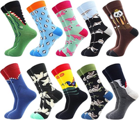 VN Chaussette de golf d'équipage personnalisée en usine Jacquard motif amusant Logo séchage rapide unisexe respirant épais athlétique sportif de haute qualité