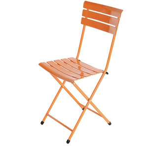 Chaise de patio pliante contemporaine en fer pour extérieur, confortable, GCF114, 3 couleurs, empilable et pliable pour jardin, événements et entrepôt - Product Image 1