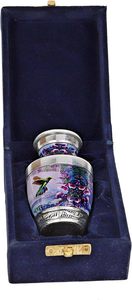 Hummingbird Style Brass Cremation Urn for Ashes Customized Logo Small Silver Urns with Velvet <b>Box</b> Wholesale Funeral Supplies - Product Image 4
