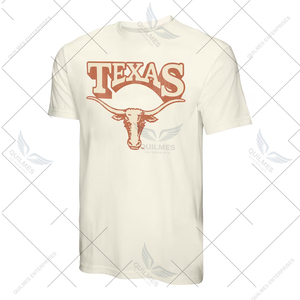 Bán Buôn Chất Lượng Tốt Nhất Đại Học Texas Longhorns Tùy Biến Thoáng Khí Cổ Điển Tone T-Shirt-Kem - Product Image 2
