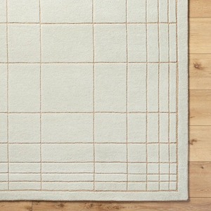 Tapis en laine ivoire fait main chic et personnalisé, couleur unie, adapté aux animaux domestiques, antidérapant, à poils longs, pour les intérieurs minimalistes et modernes, pique-nique, maison - Product Image 3