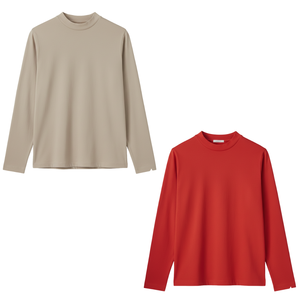 Soft Cotton Long Sleeve Crew Neck <b>Shirt</b> for <b>Men</b> Minimalist Design Durable Stitching Tshirt for Casual Fashion and Uniform - Product Image 1