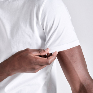 Low MOQ Retail Fit Slim Fit Soft Touch White O-Neck Eco-Friendly T <b>Shirt</b> 100% Combed Ring Spun Cotton Blank <b>Men</b> Tee - Product Image 6