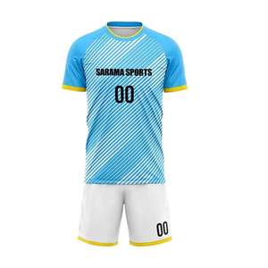 Fabricant de maillots de football de haute qualité, ensemble de maillots de football, 100% polyester, impression de logo personnalisée sur les maillots de football - Product Image 2