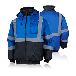 Haute Qualité Polyester Thermique Travail Uniforme À Capuche Super Visible Hivis Réfléchissant Sécurité Sweat Veste Haute Visibilité - Product Image 5