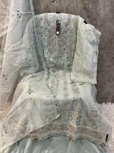 Designer Heavy Organza Zarkan Work Salwar Kameez avec Dupatta New Parties Collection pour les vêtements indiens et pakistanais - Product Image 2