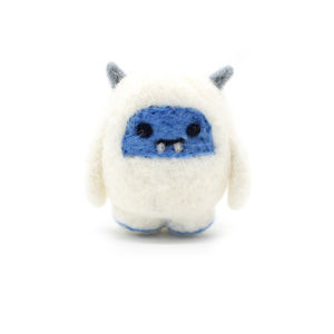 Hecho a mano 7cm Himalaya lana blanca hombre ecológico niños DIY jugar juguete y decoración del hogar características Himalayan Animal - Product Image 1