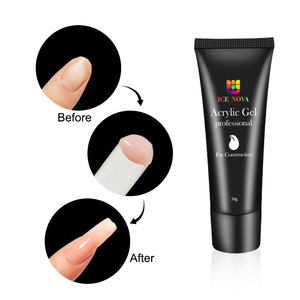 ICE NOVA 30g sans hema acrylique Poly vernis à <span class=keywords><strong>ongles</strong></span> UV/LED extension 11 couleurs <span class=keywords><strong>prix</strong></span> usine pour service OEM/ODM <span class=keywords><strong>en</strong></span> gros - Product Image 4