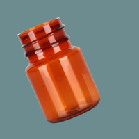 Botol Obat PET Silinder Mini 20ml Berkualitas Tinggi Laris Manis, Tutup Ulir, Bersertifikat ISO 9001, Dapat Disesuaikan, Merek Pavico