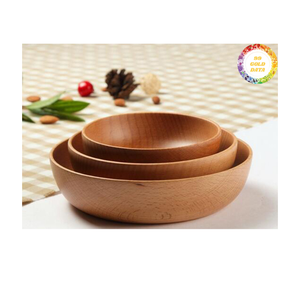 Bol en bois fait main du Vietnam en bois d'acacia naturel pour service de cuisine et décoration de table - Product Image 4